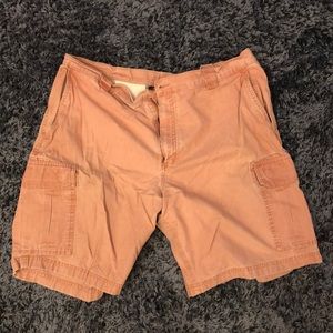 LL Bean Red Cargo Shorts